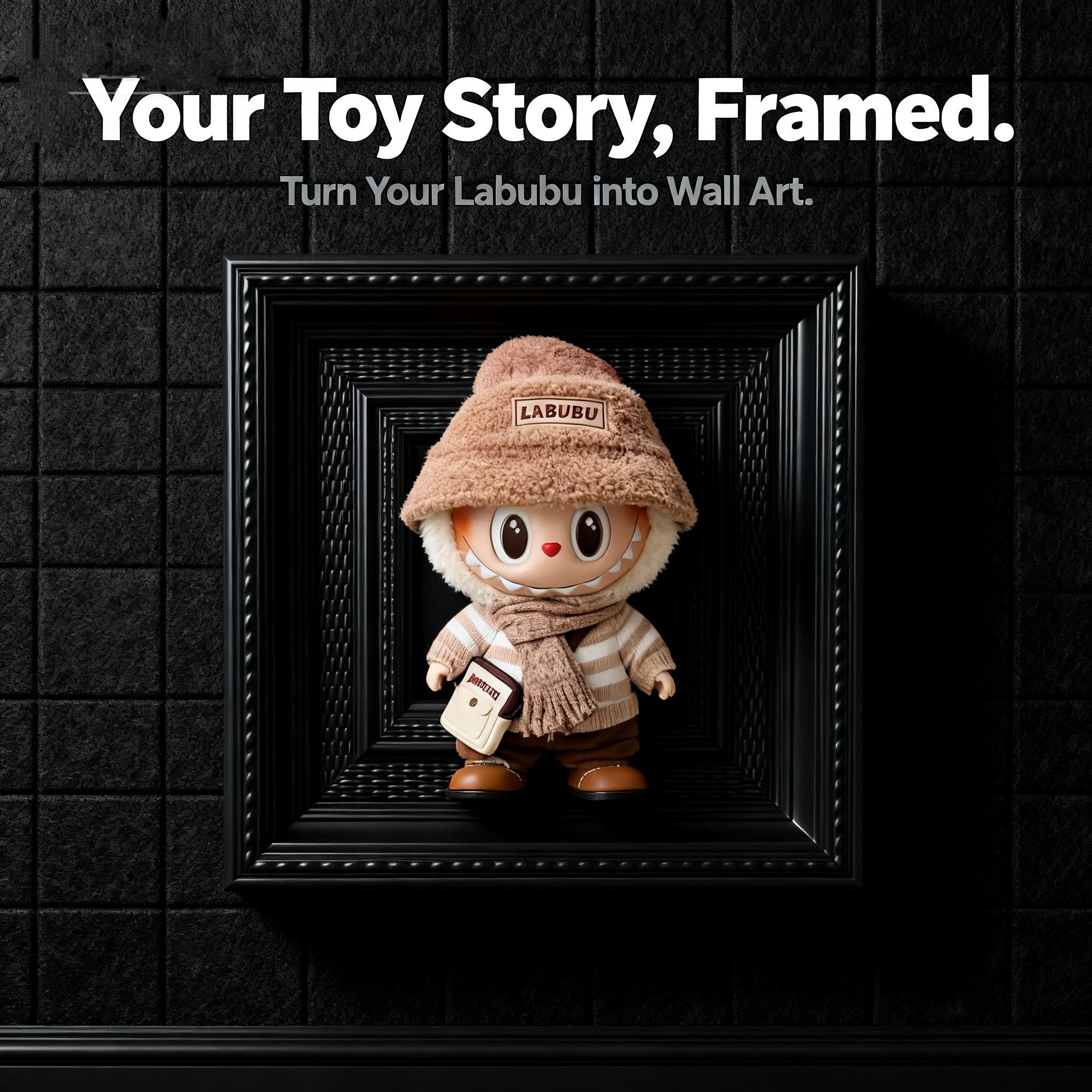 4-Inch Display Opening Frame for Mini Figures – Black