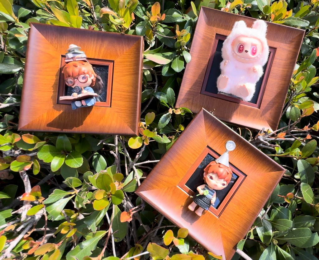 5-Inch Display Opening Frame for Designer Toys – Brown